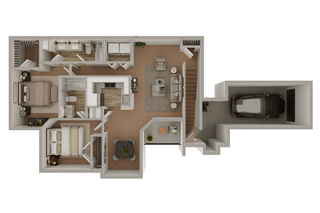 2 Bedroom 2 Bath REEP Reno 1702 floor plan